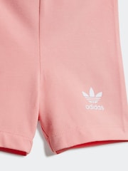 adidas originals Pink Small Logo 100% Cotton Top and Short Set - Image 7 of 7