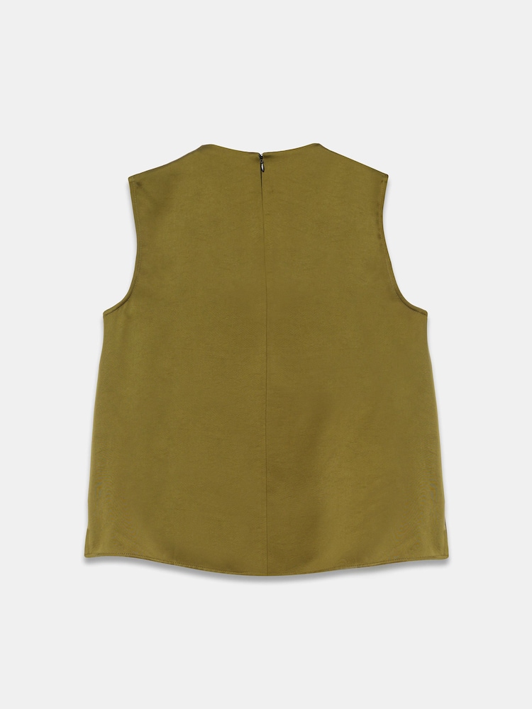 Mint Velvet Green Satin Cowl Neck Top - Image 8 of 8
