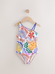 Estampado tropical multicolor - Bañador asimétrico (3-16 años) - Imagen 4 de 7