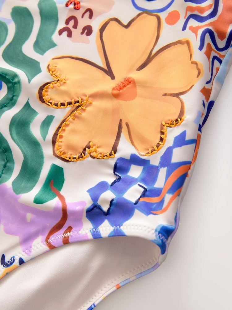 Estampado tropical multicolor - Bañador asimétrico (3-16 años) - Imagen 7 de 7