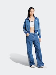 adidas Originals Blue 3 Stripe Denim 100% Cotton Jeans - Image 7 of 10