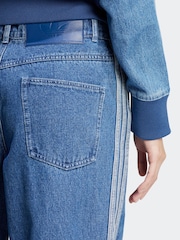 adidas Originals Blue 3 Stripe Denim 100% Cotton Jeans - Image 9 of 10