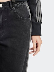 adidas Originals Black 3 Stripe Denim 100% Cotton Jeans - Image 8 of 10