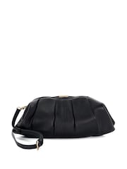 Dune London Black Drapery Voluminous Clutch Bag - Image 2 of 5