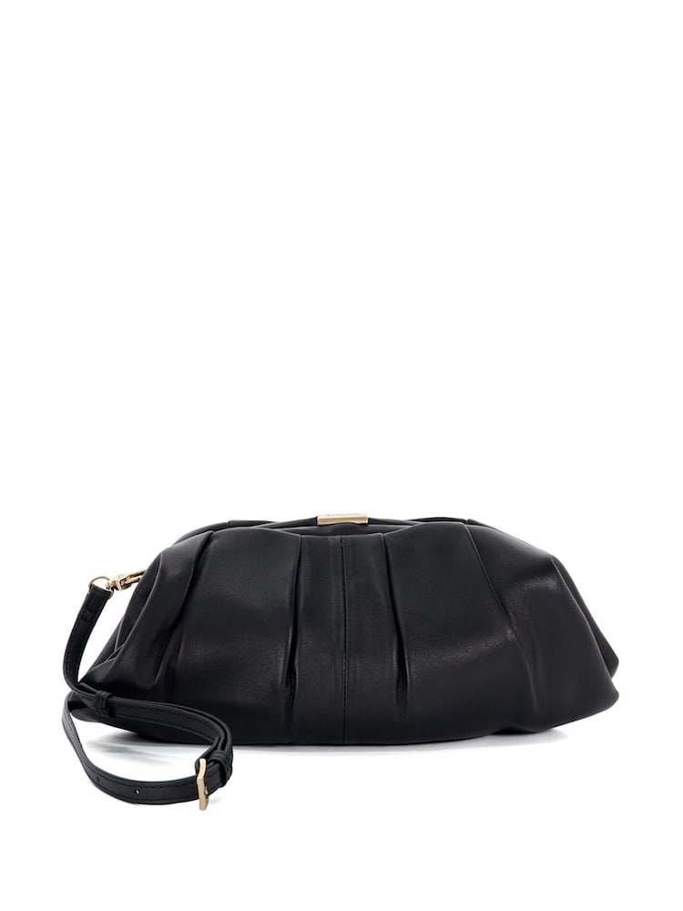 Dune London Black Drapery Voluminous Clutch Bag - Image 2 of 5