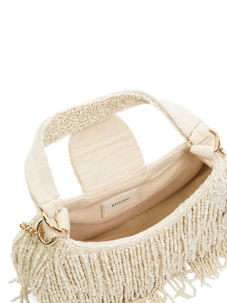 Buy Dune London Cream Broadway Beaded Fringed Bag from Next USA