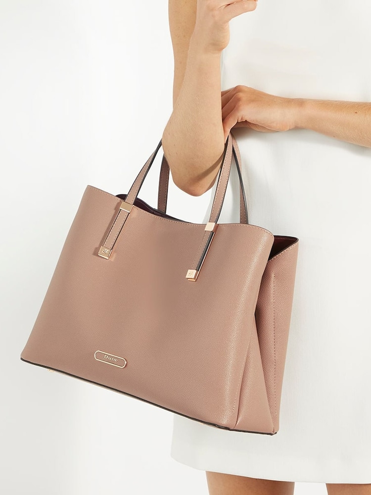 Dune London Brown Dorry Large Unlined Tote Bag - Image 5 of 5