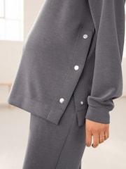 Charcoal Grey Maternity Nursing Soft Touch Sweat Top - Image 3 of 8
