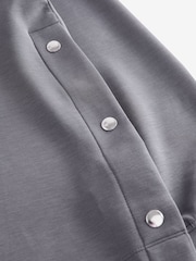 Charcoal Grey Maternity Nursing Soft Touch Sweat Top - Image 7 of 8