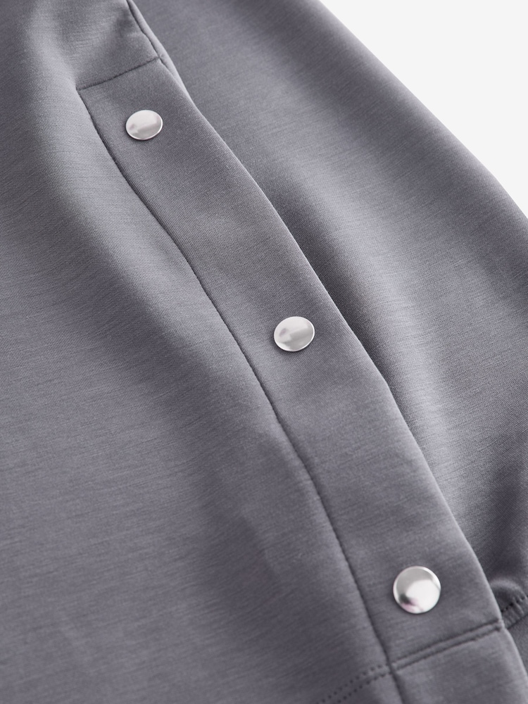 Gris de charbon de bois - Maternity Nursing Soft Touch Sweat Top - Image 7 of 8