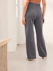 Charcoal Grey Maternity Soft Touch Wide Leg Joggers - Image 3 of 8