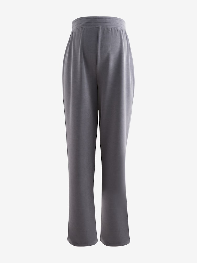 Charcoal Grey Maternity Soft Touch Wide Leg Joggers - Image 6 of 8