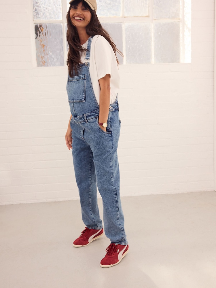 Dark Blue Maternity Denim Dungaree - Image 2 of 9