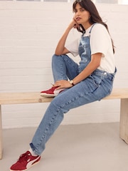 Dark Blue Maternity Denim Dungaree - Image 3 of 9