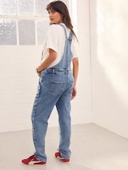 Dark Blue Maternity Denim Dungaree - Image 4 of 9