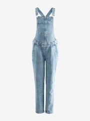 Dark Blue Maternity Denim Dungaree - Image 6 of 9