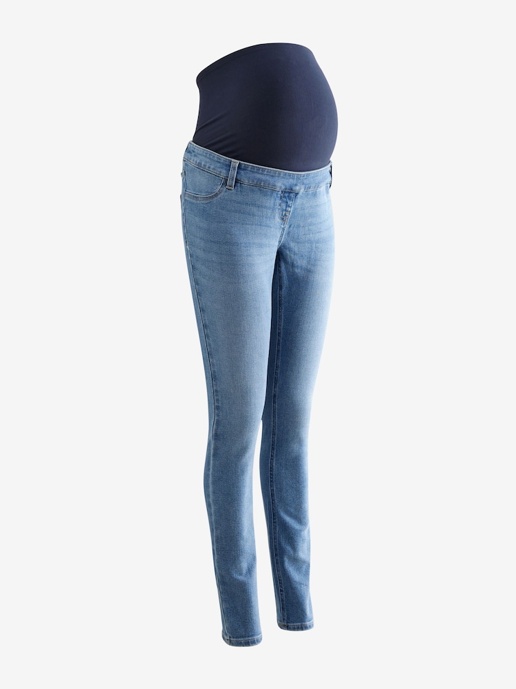 Dark Blue Maternity Skinny Jeans - Image 7 of 9