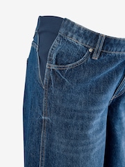 Dunkelblau - Jeans mit weitem Bein, 100 % Baumwolle (Umstandsmode) - Bild 9 von 9