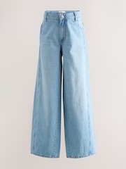 Hellblau - Jeans mit weitem Bein, 100 % Baumwolle (Umstandsmode) - Bild 6 von 9