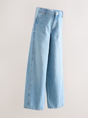 Hellblau - Jeans mit weitem Bein, 100 % Baumwolle (Umstandsmode) - Bild 7 von 9