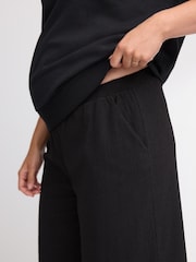 Noir - Pantalons de maternité à jambes larges - Image 4 de 8