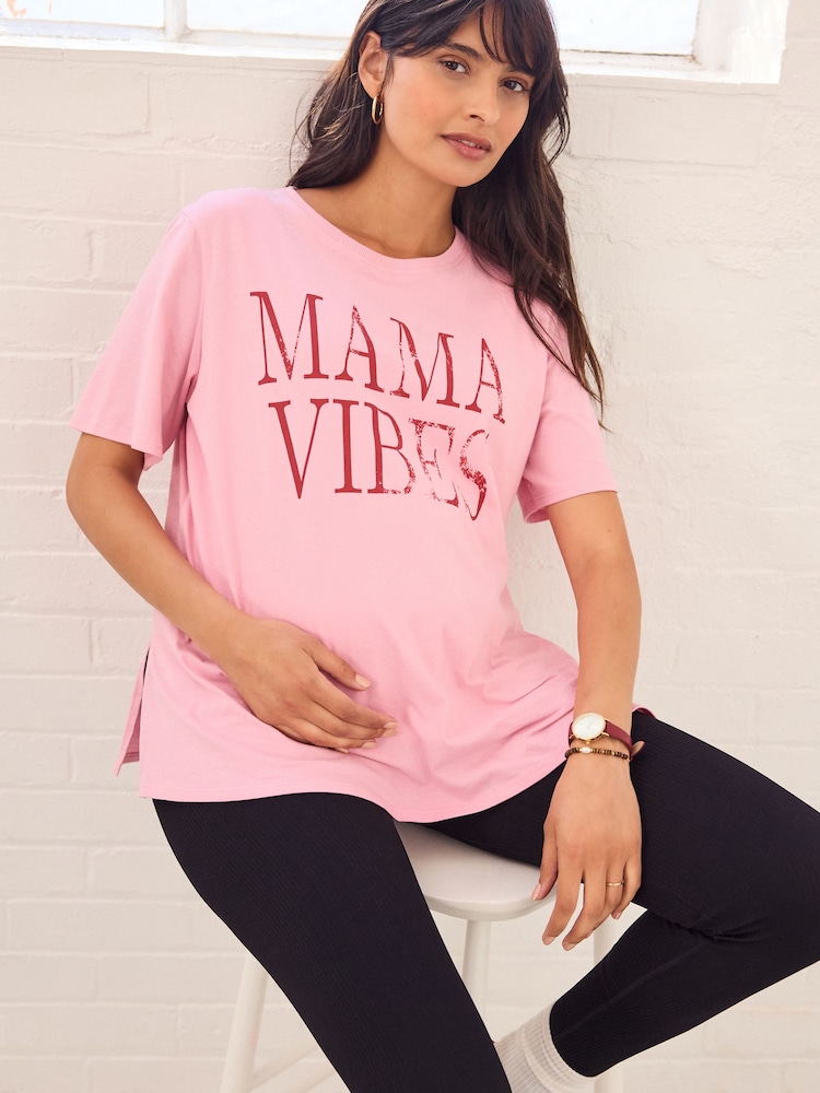 Black Maternity Ribbed Seamless Leggings - Image 2 of 8