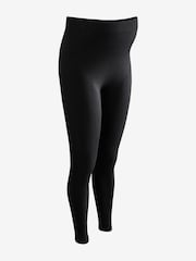 Black Maternity Ribbed Seamless Leggings - Image 7 of 8