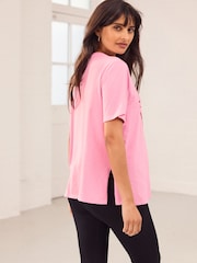 Розовый - Maternity Nursing 100% Cotton T-Shirt - Изображение 3 11