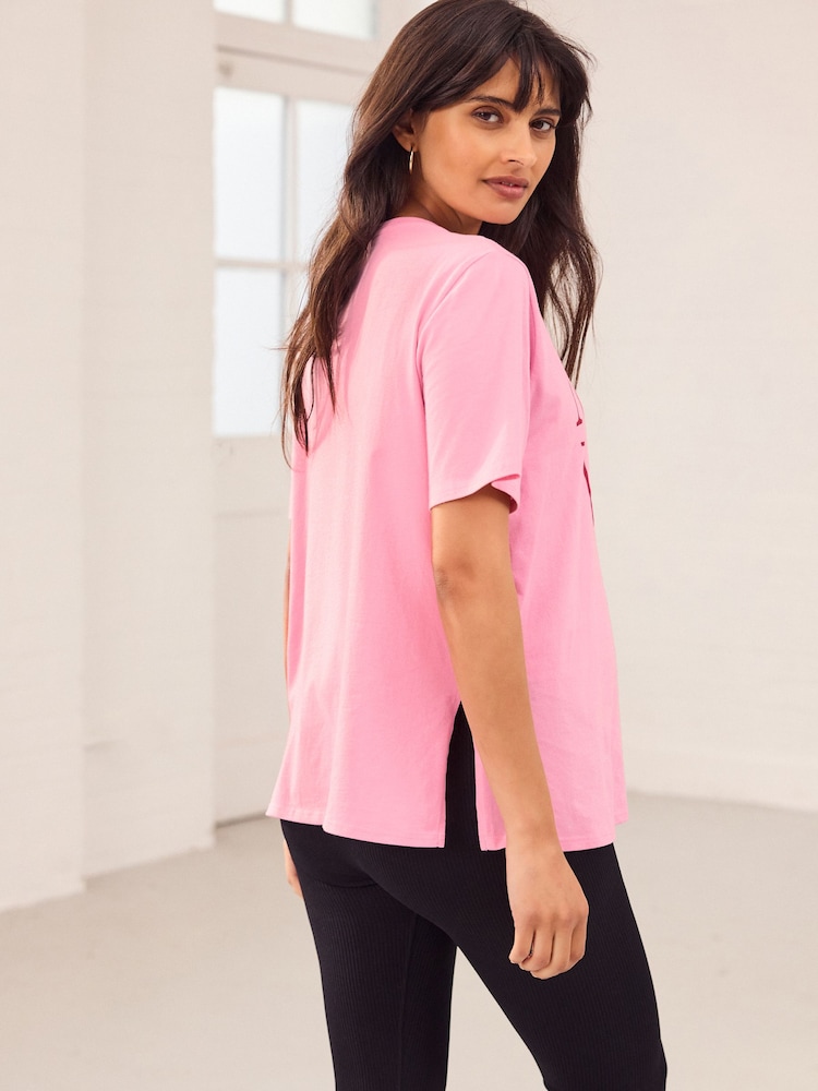 Rose - Maternité Allaitement 100T-shirt en coton - Image 3 of 11