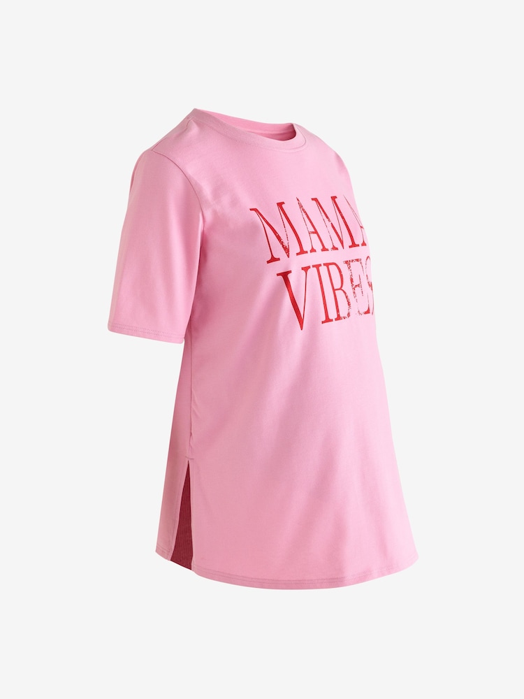 Rose - Maternité Allaitement 100T-shirt en coton - Image 8 of 11