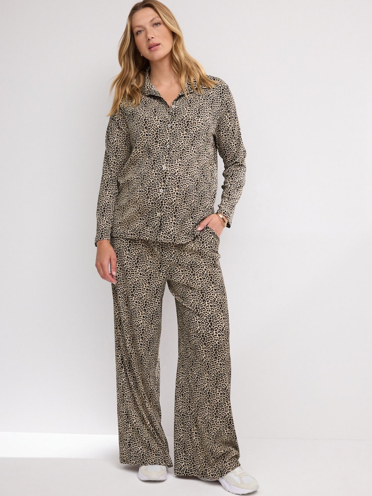 Animal Print Maternity Shirt - Image 2 of 9