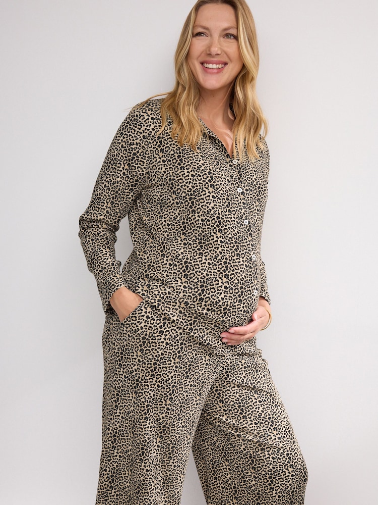 Animal Print Maternity Shirt - Image 4 of 9