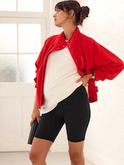Black Maternity Sports Cycle Shorts - Image 1 of 9