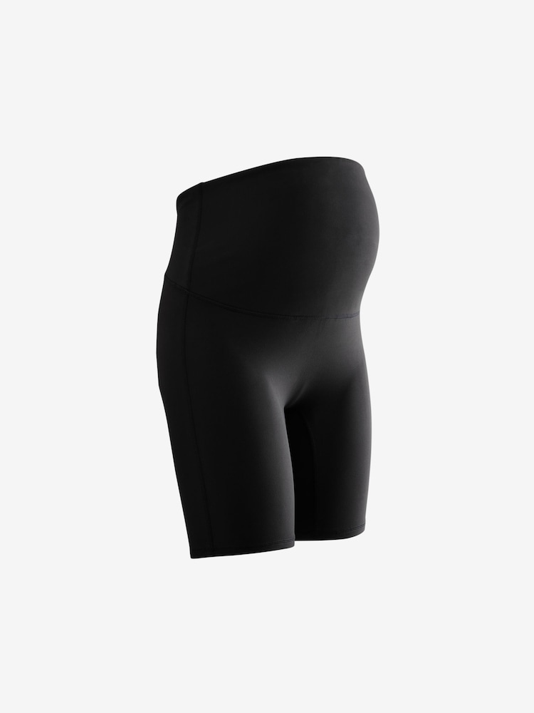 Black Maternity Sports Cycle Shorts - Image 7 of 9
