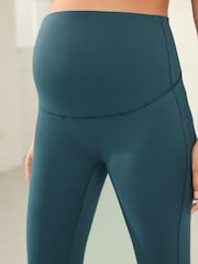 Teal Blue Matenity Sports Leggings - Image 5 of 9