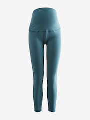 Teal Blue Matenity Sports Leggings - Image 6 of 9
