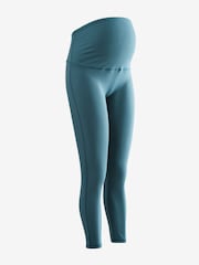 Teal Blue Matenity Sports Leggings - Image 7 of 9