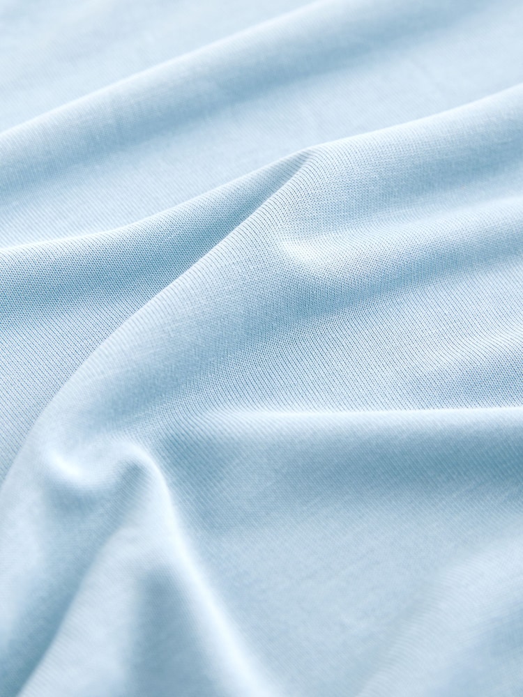 Teal Blue Maternity Ruched Side Top - Image 8 of 9