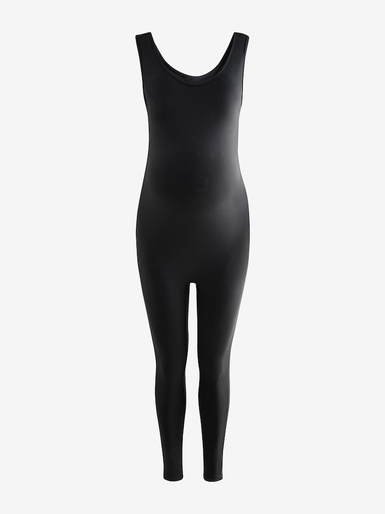 Black Maternity Sports Unitard Leggings - Image 5 of 7