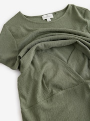 Verde caqui - Maternity Nursing Shelf Dress - Imagen 6 de 7