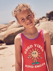 Red Good Vibes Swimsuit (3-16yrs) - Image 2 of 7