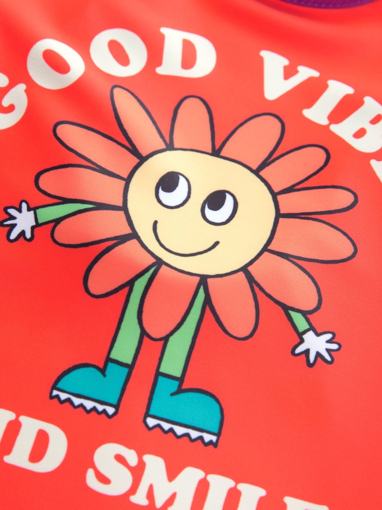 Red Good Vibes Swimsuit (3-16yrs) - Image 6 of 7