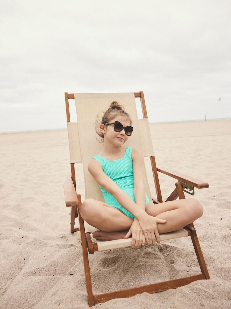 Mint Green Textured Swimsuit (3-16yrs) - Image 2 of 9