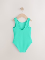 Mint Green Textured Swimsuit (3-16yrs) - Image 6 of 9