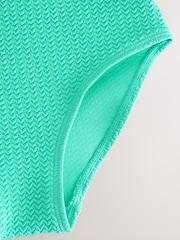 Mint Green Textured Swimsuit (3-16yrs) - Image 9 of 9
