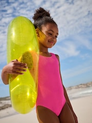 Pink Textured Swimsuit (3-16yrs) - Image 1 of 7