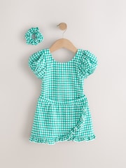 Green Gingham Swimsuit, Skirt & Scrunchie Set (3-16yrs) - Image 6 of 9