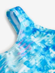 Blue Sports Cross Back Swimsuit (3-16yrs) - Image 5 of 8