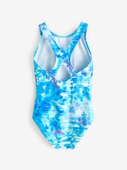 Blue Sports Cross Back Swimsuit (3-16yrs) - Image 8 of 8