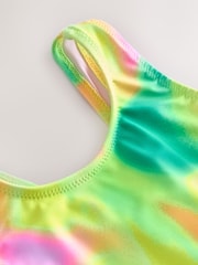 Yellow Tie Dye Sports Cross Back Swimsuit (3-16yrs) - Image 6 of 6